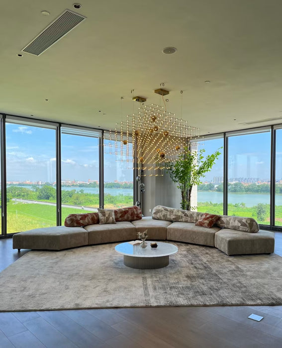 Modern Star Cube Chandelier for Living Room/Staircase/Foyer