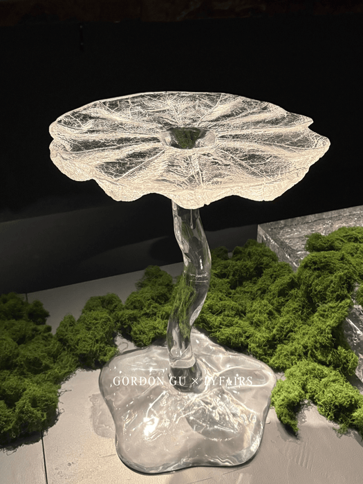 LYFAIRS x GORDON GU Lotus Vortex Crystal Side Table