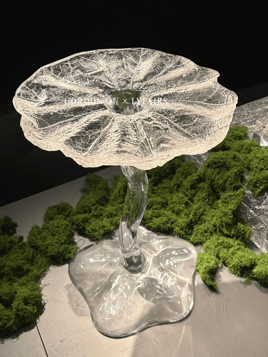 LYFAIRS x GORDON GU Lotus Vortex Crystal Side Table