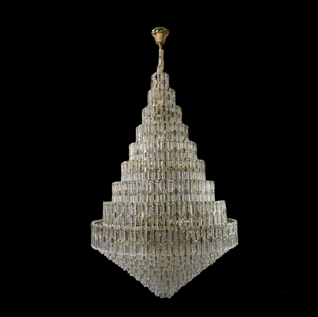 Oversized Multi-layers Honeycomb Luxury Ceiling Crystal Chandelier For Big Hallway/Foyer/Entryway