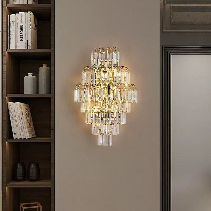 Modern Luxury Tiered Crystal Wall Sconce