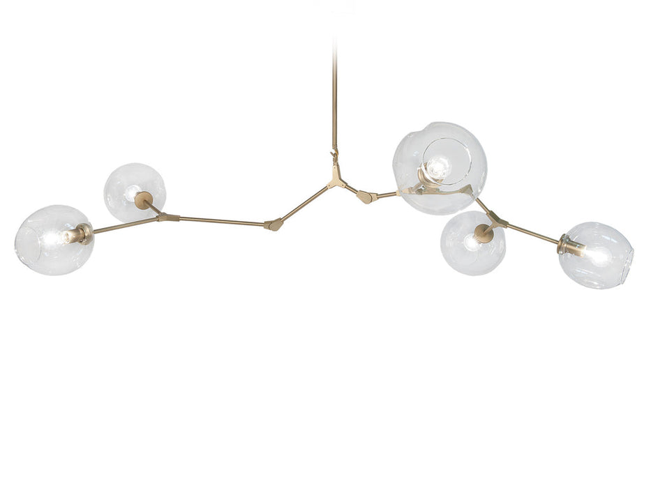 Modern Molecular Branching Bubble Glass Chandelier