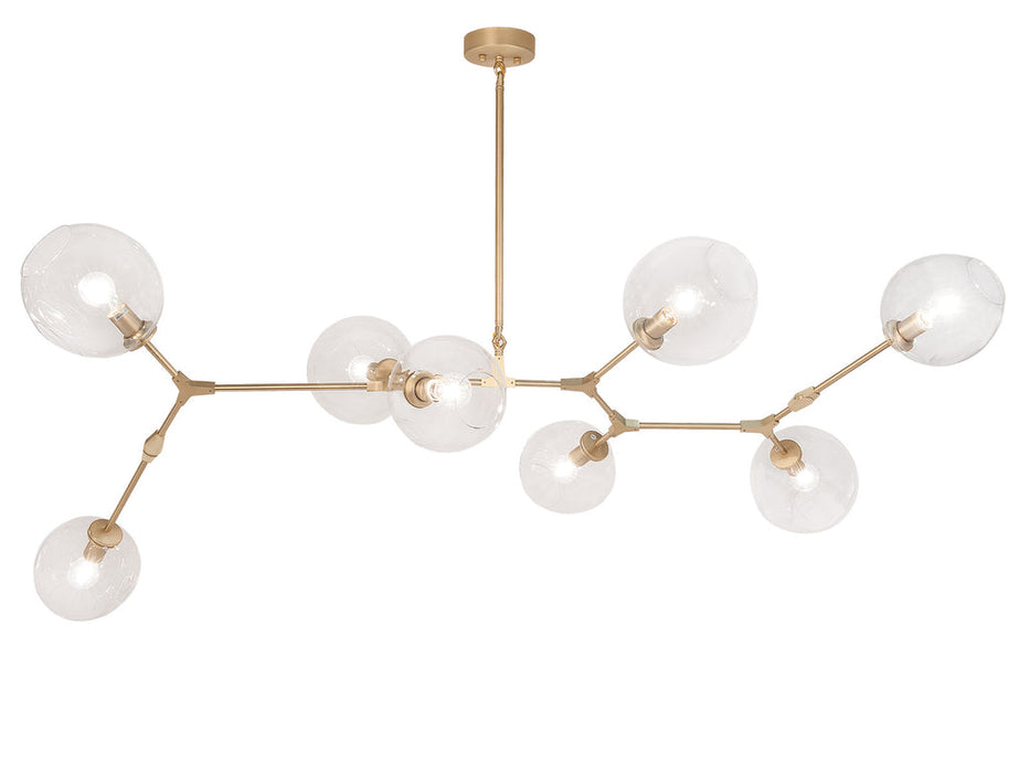 Modern Molecular Branching Bubble Glass Chandelier