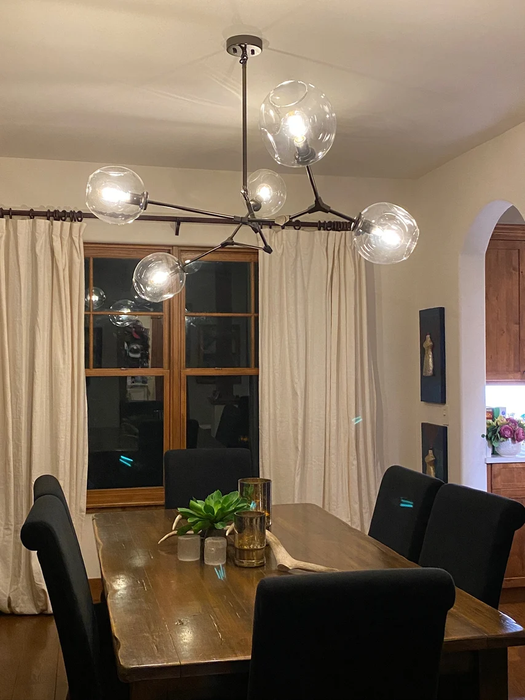 Modern Molecular Branching Bubble Glass Chandelier