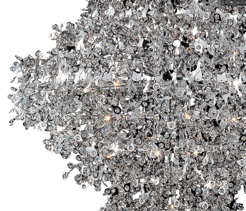 Moderne lampade a sospensione cromate giroscopiche a 10/13/21 luci per sala da pranzo/soggiorno