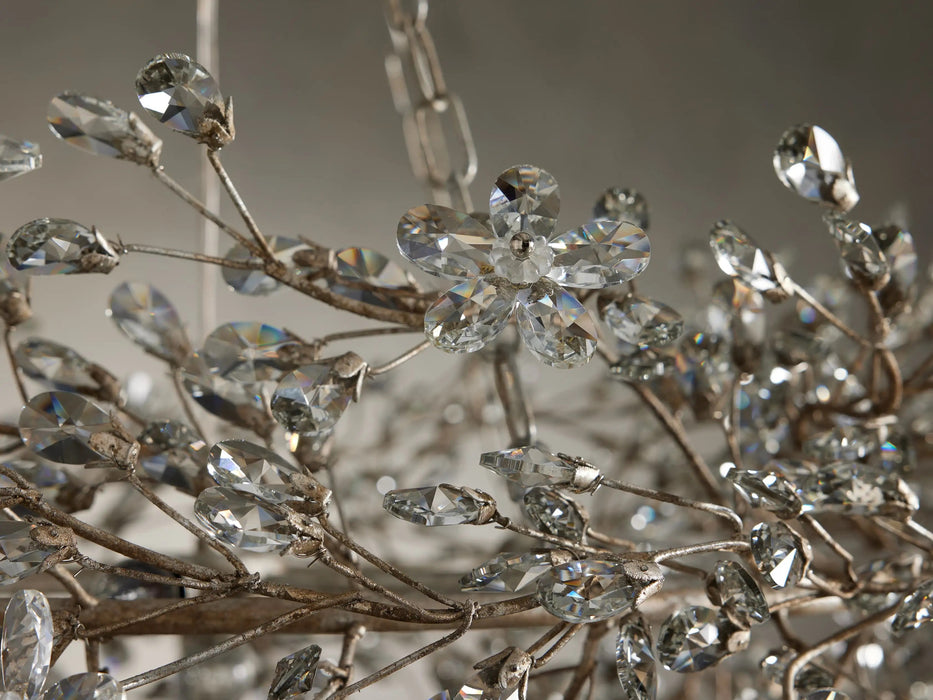 Lampadario floreale in cristallo dal design artistico per soggiorno/camera da letto/sala da pranzo/isola cucina