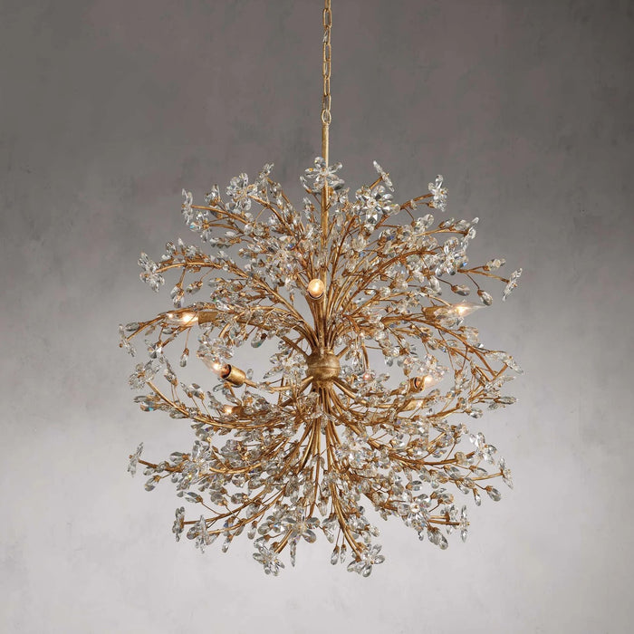Art Design Crystal Florals Chandelier for Living Room/Bedroom/Dining Room/Kitchen island