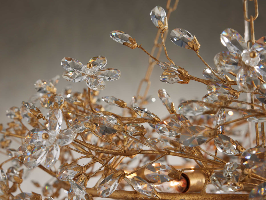 Lampadario floreale in cristallo dal design artistico per soggiorno/camera da letto/sala da pranzo/isola cucina