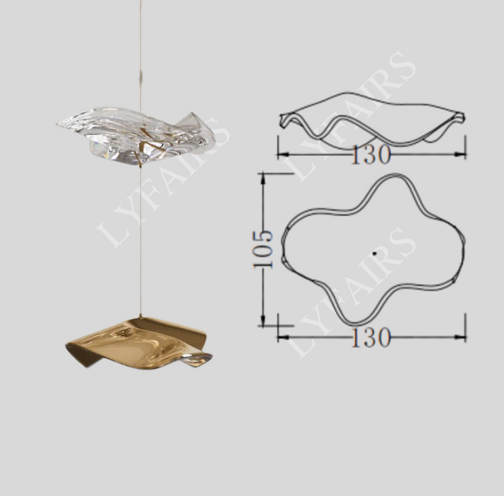 Modern Floating Starfish Glass Chandelier for High Ceiling /Hotel/Restaurant