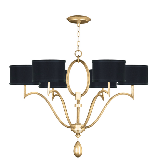 Modern Luxury 6-Light Black Drum Shade Chandelier