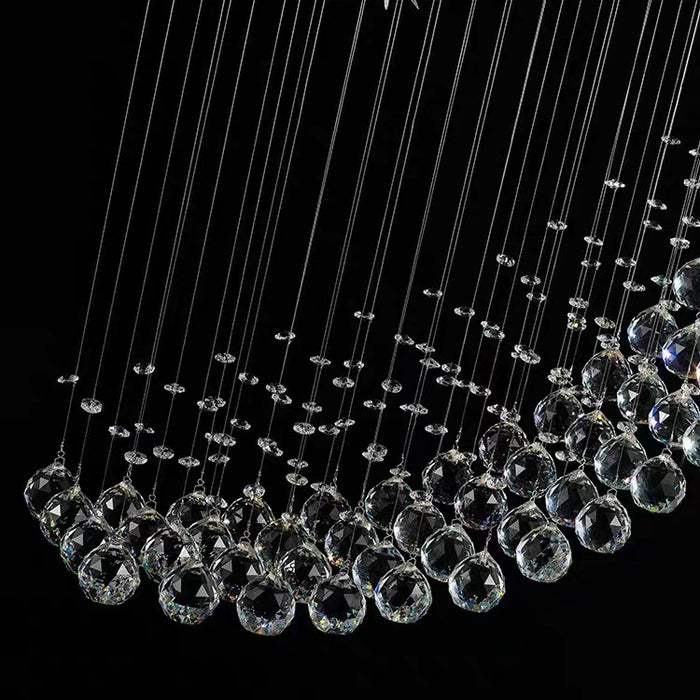 Sculptural Celestial Crescent‑Moon & Star Crystal Chandelier