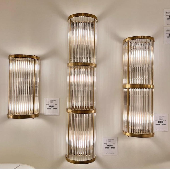 Modern 1/2/3-tier Glass Rods Wall Lamp