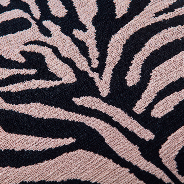 Modern Zebra‑Stripe Block Upholstered Modular Statement Sofa