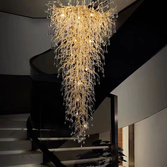 Water Drop Crystal Chandelier For Foyer/Staircase