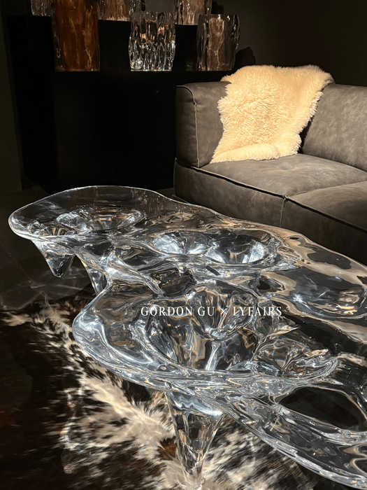 LYFAIRS x GORDON GU Stalactite Irregular Amber Crystal Coffee Table