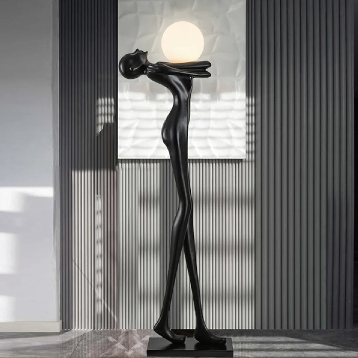 Art Design Hug Yourself Statue Floor Lamp