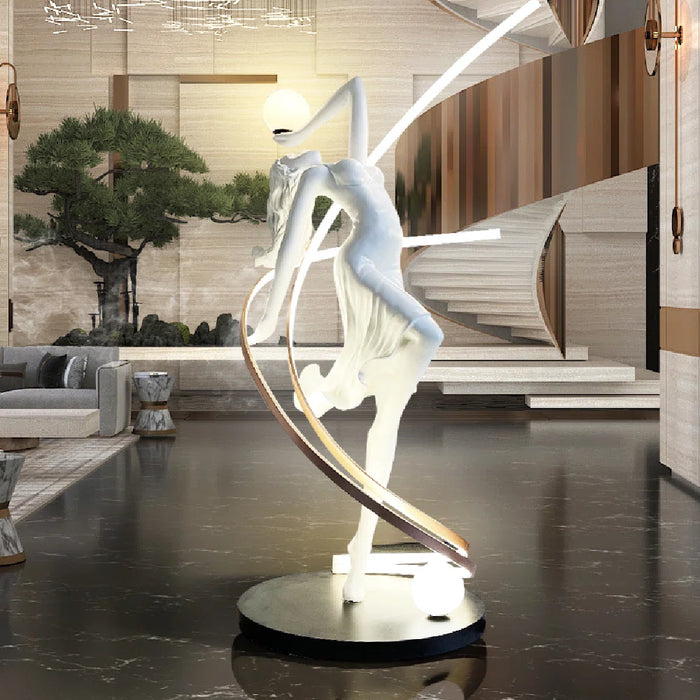 White Goddess Statue Floor Lamp