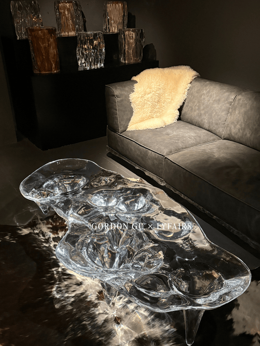 LYFAIRS x GORDON GU Stalactite Irregular Amber Crystal Coffee Table