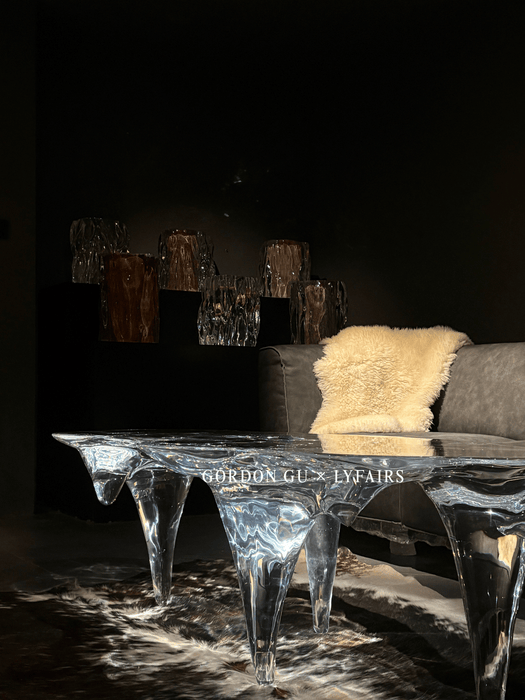 LYFAIRS x GORDON GU Stalactite Irregular Amber Crystal Coffee Table