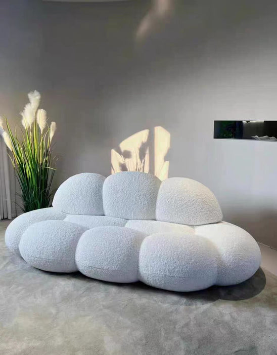 Sofá moderno de terciopelo pelusa para salón/dormitorio