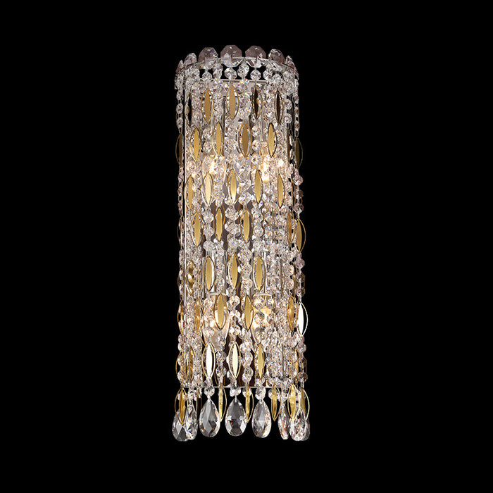 Lámpara de araña redonda/rectangular/rectangular empotrada de colección Drum con cuentas de cristal de lujo ligero