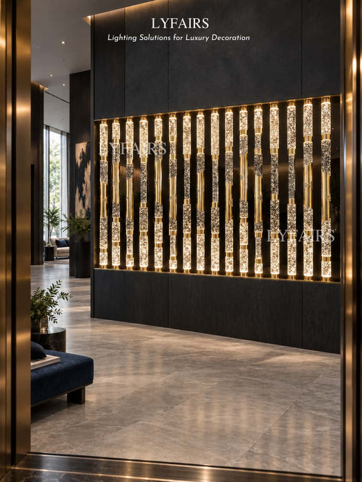Modern Luxury Crystal Cylinder Partition