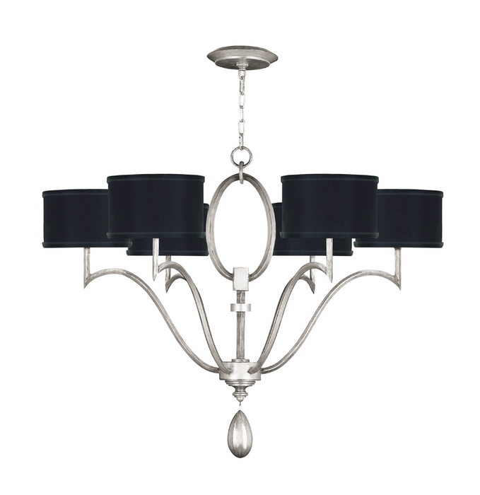 Modern Luxury 6-Light Black Drum Shade Chandelier