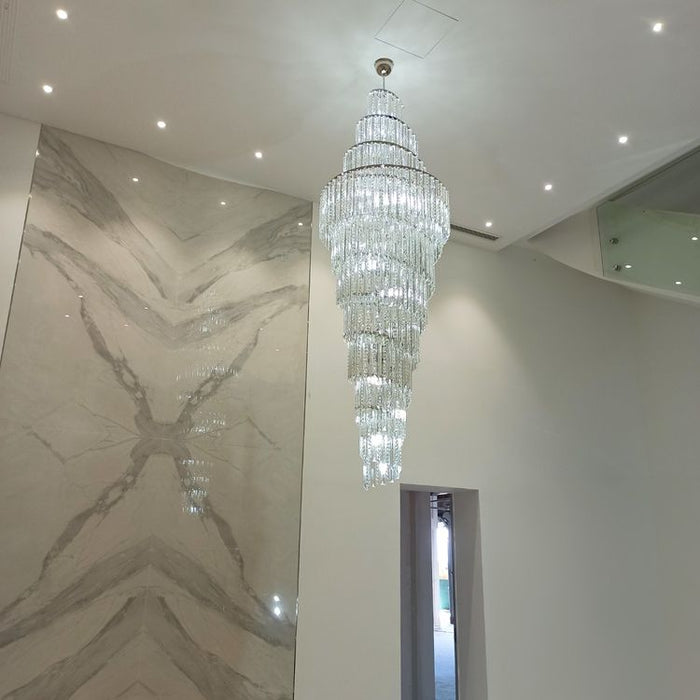 Lampadario di cristallo Sprial di nuovo arrivo 2023 per la scala del foyer
