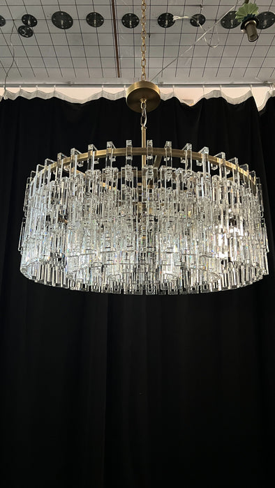 Modern Luxury Round Crystal Buckle Ring Chandelier