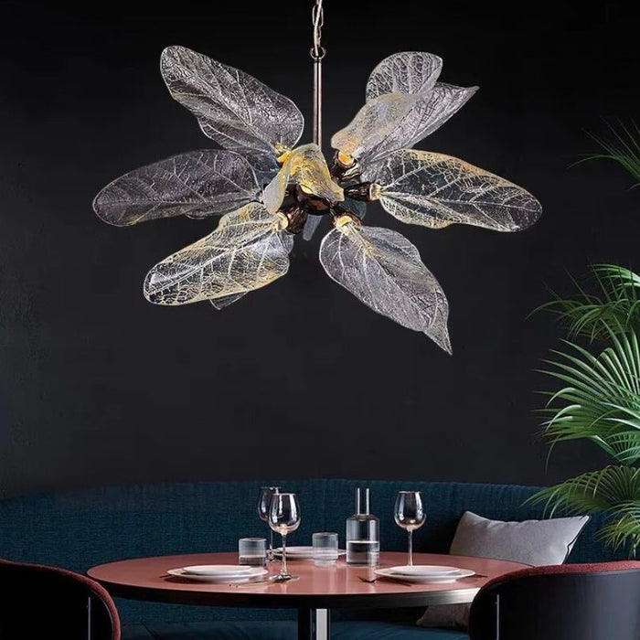 Creative Bionic Resin Leaves Chandelier for Living Room/Dining Room/Staircase