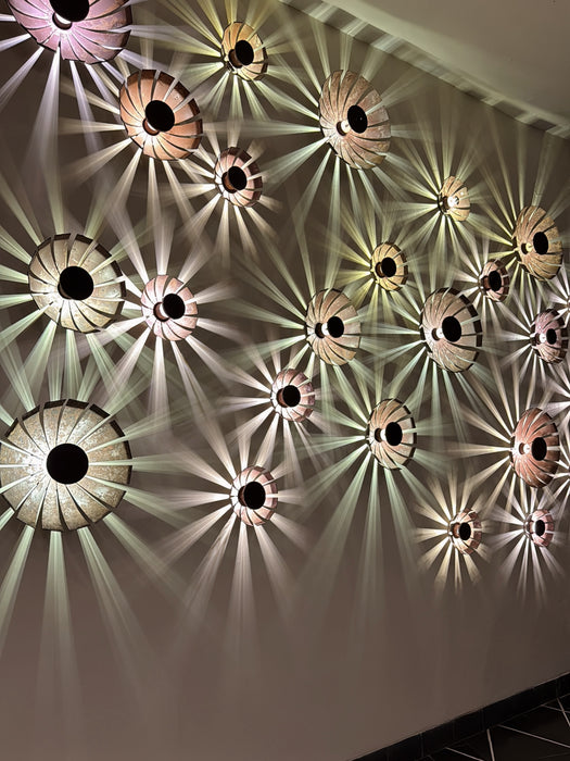 Artistic Sunburst Disc Decorative Wall Sconce