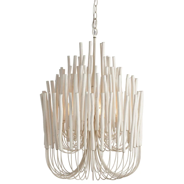 Modern Art Design Lámpara de araña de modelado de ramas moderna de 5/6 luces en blanco/negro