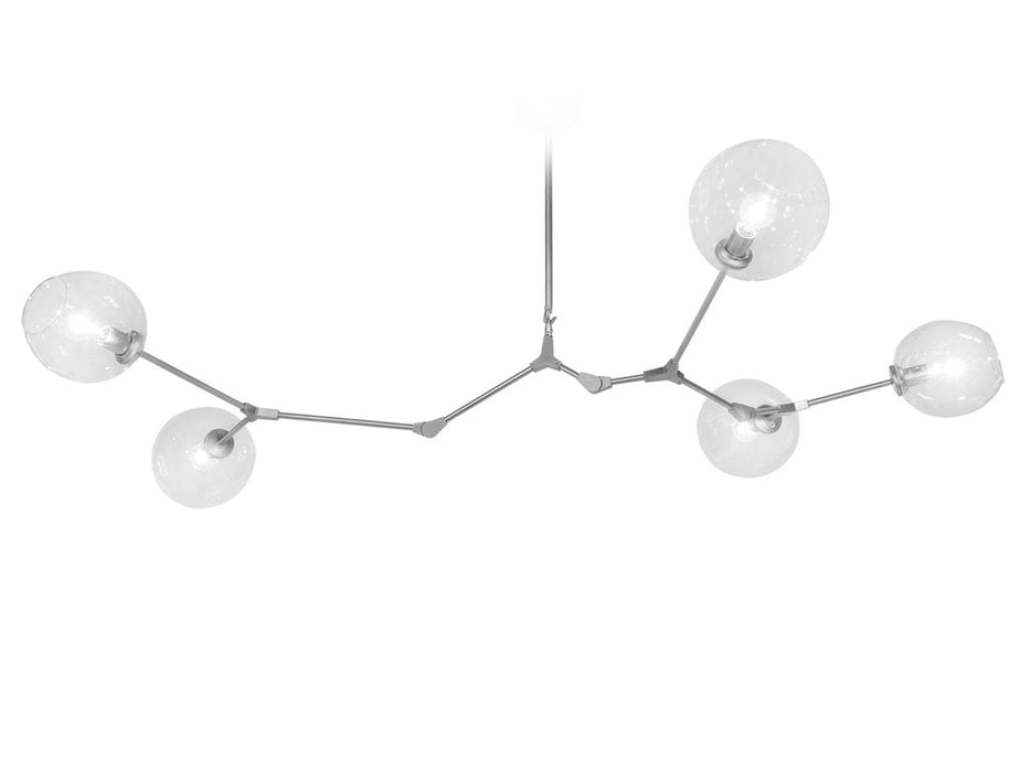 Modern Molecular Branching Bubble Glass Chandelier