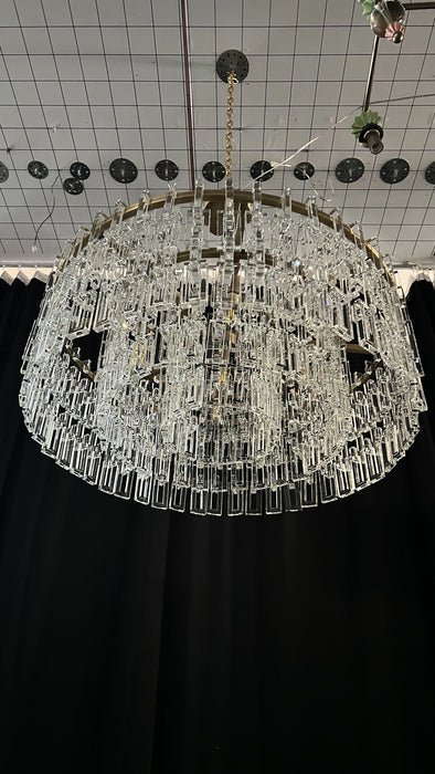 Modern Luxury Round Crystal Buckle Ring Chandelier