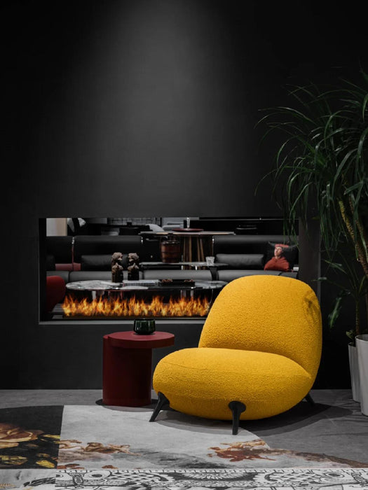 Modern Organic Heart Silhouette Accent Lounge Chair