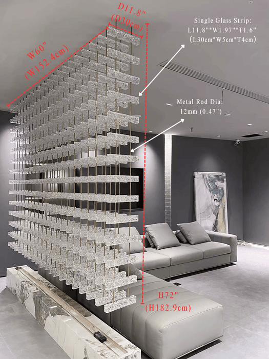 Tabique iluminado de pavés moderno