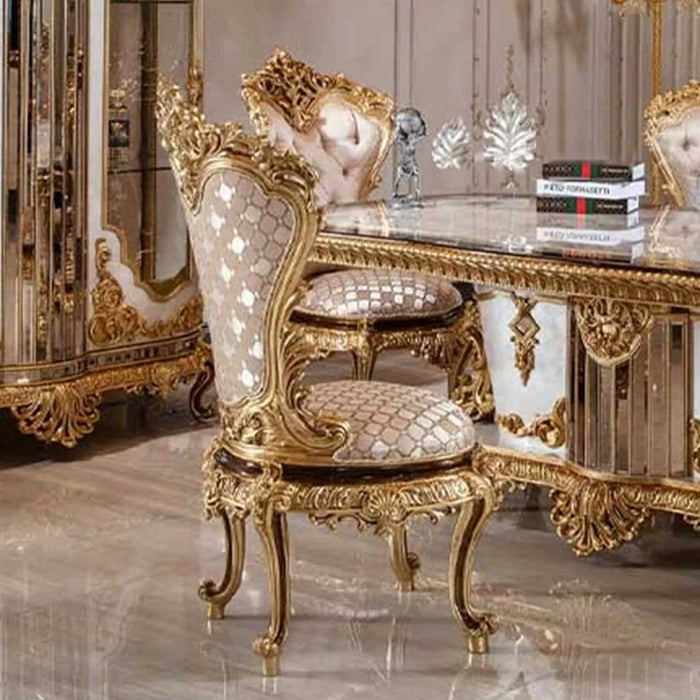 Luxury Classic Royal Dining Table and Chair Set