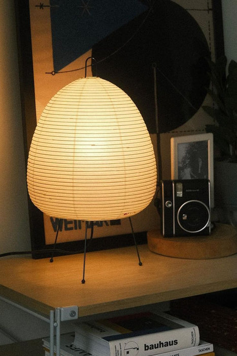 Japanese Aesthetic, Modern Noguchi Style Paper Lamp