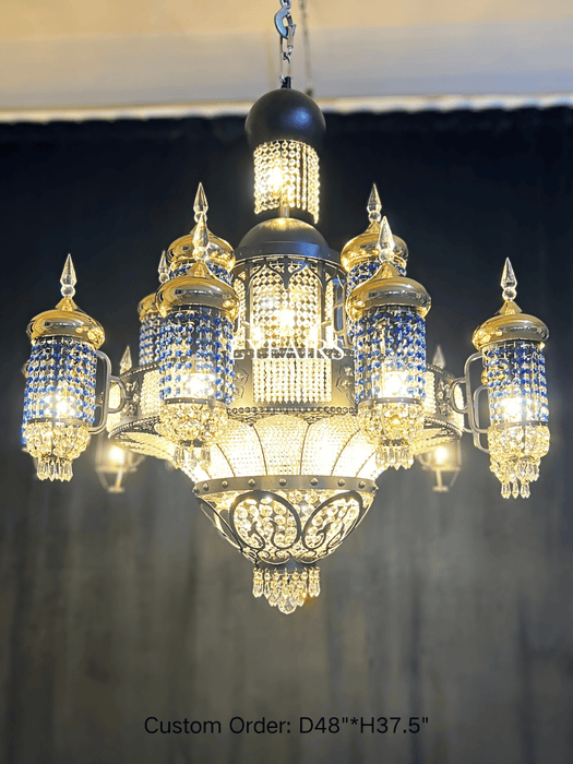 Arabian Nights Ornate Elegance Chandelier for High-ceiling
