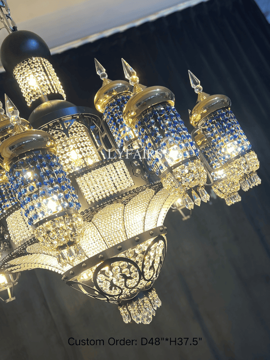 Arabian Nights Ornate Elegance Chandelier for High-ceiling