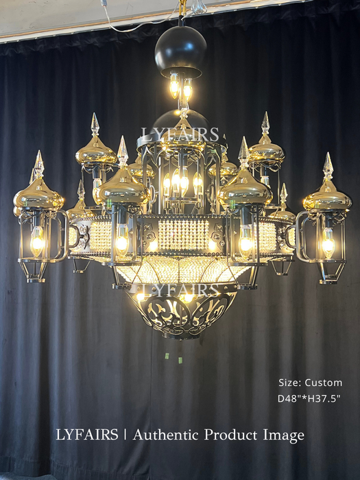 Arabian Nights Ornate Elegance Chandelier for High-ceiling