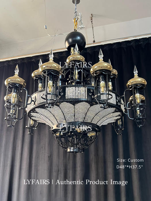 Arabian Nights Ornate Elegance Chandelier for High-ceiling