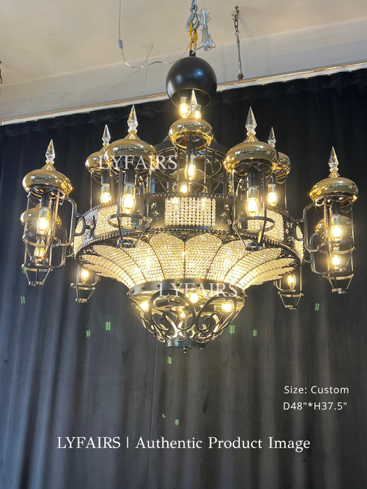 Arabian Nights Ornate Elegance Chandelier for High-ceiling