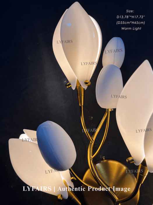 Art Design Creative Ceramic Magnolia Wall Lamp