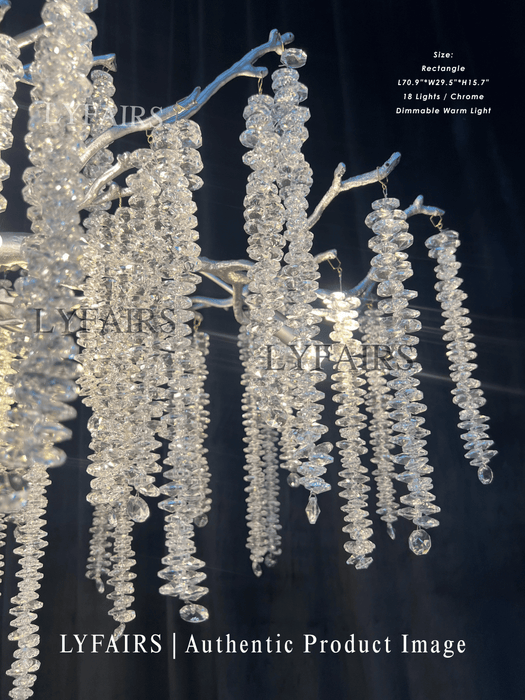 Branch Style Ceiling Light Crystal Icicle Chandelier