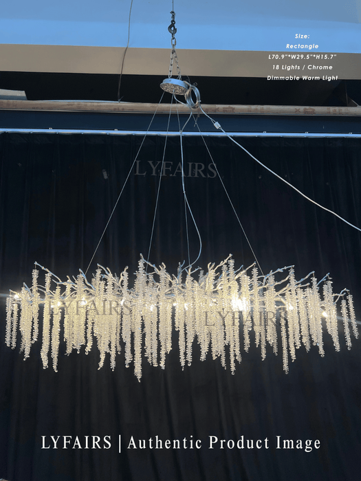 Branch Style Ceiling Light Crystal Icicle Chandelier