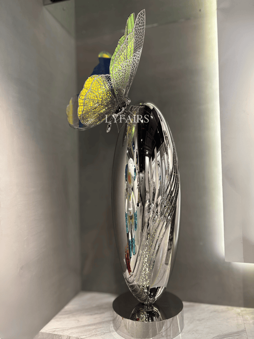 Chromatic Butterfly Stainless Steel Sculpture for Living Room/Foyer/Hotel