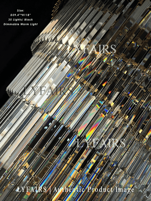Classic Large Multi-layered Spiral Crystal Chandelier for Foyer/ Staircase