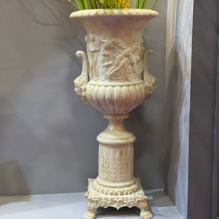 Classical Figural Relief Urn Vase