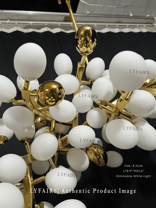 Contemporary Art Style Luxury White Grape Chandelier